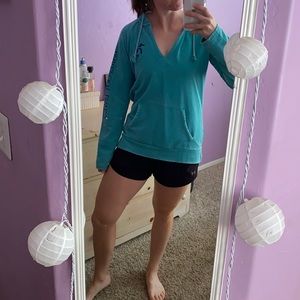 Teal Michigan Pullover